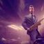 Placeholder: portrait of sebastian vettel playing saxophone, blade runner, low key lighting, volumetric light, digital art, highly detailed, fine detail, intricate, ornate, complex, octane render, unreal engine, photorealistic