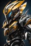 Placeholder: Hornbill bird in a robot transformer, super suit with spikes on his arms and shoulders, explode, hdr, (intricate details, hyperdetailed:1.16), piercing look, cinematic, intense, cinematic composition, cinematic lighting, color grading, focused, (dark background:1.1) by. Addie digi