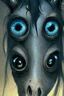 Placeholder: Demon Horse alien ,cute, big eyes, reflection in eyes, magical,whole body, Art by Norman Rockwell, digital art, trending on artstation, high contrast, deep color, magical, beautiful