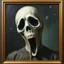 Placeholder: The persistence of Memory painting but with melting ghostface mask, satire, surreal,