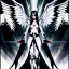 Placeholder: angel, demon, angel demon hybrid, half angel, half demon, black angel wings, white demon wings, black and white, balance, horns, armor, noble clothes, black and white armor, black and white clothes