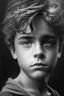 Placeholder: A portrait of beautiful boy in black white