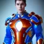 Placeholder: Cosmic super hero, , blue costume,4k image, full body men