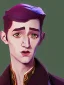 Placeholder: Portrait of a 30 year old strange gay wizard like Mary Poppins