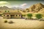 Placeholder: reate a visually stunning background image for our News Channel Studio, emphasizing our commitment to eco-friendly practices and renewable energy in Balochistan. The background should feature a prominent world globe and a framed picture of traditional mud houses on the wall. The landscape of Balochistan, showcasing its diverse terrain, including mountains, deserts, and valleys, should serve as the backdrop, with visible wind turbines and solar panels integrated seamlessly. Additionally, ensure t