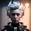 Placeholder: White hair, military Woman, captain, army, cyberpunk, cold ambient, highly detailed, art stations, concept art, smooth, unreal engine 5, god rays, ray tracing, RTX, lumen lighting, ultra detail, volumetric lighting, 3d, finely drawn, high definition, high resolution, gradient background