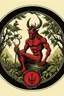 Placeholder: logo du diable au jardin d'eden buvant de l'alcool