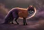 Placeholder: black and purple fluffy fox