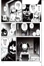 Placeholder: girl with demon mask in bedroom, manga page, grayscale