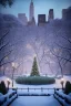 Placeholder: Central park, Realistic night christmas, snow, 4k, big tree christimas, intricate, bump