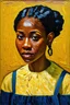 Placeholder: Portrait of a black woman by Van Gogh