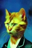 Placeholder: Portrait of a cat by Van Gogh