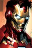 Placeholder: A comic portrait of Iron Man, from Marvel Comics