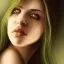 Placeholder: draw woman with Light-brown long hair, dark fantasy setting, ethereal, soft lighting, soft green eyes, medium cheeks, big forehead, wide chin, small nose, Portrait of mutant ,sexy, perfect composition, beautiful eyes