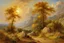 Placeholder: sunny day, clouds, rocks, trees, mountains, flowers, william turner paintings