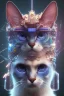 Placeholder: A beautiful portrait of a cute cyberpunk cat by sandra chevrier and, greg rutkowski and wlop, purple blue color scheme, high key lighting, volumetric light, digital art, highly detailed, fine detail, intricate, ornate, complex, octane render, unreal engine, photorealistic