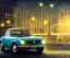 Placeholder: fiat 125p, city. high speed. bokeh. lens flare. warm lights. high detailed. oil on canvas