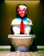 Placeholder: Donald Trump sitting in toilet scene, without pants, realistic image, casual, concept art, smooth, unreal engine 5, god lights, ray tracing, RTX, lumen lighting, ultra detail, volumetric lighting, 3d.