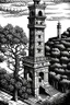 Placeholder: tree and tower