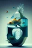 Placeholder: Acuario de peces , movimiento organico, formas, edificio