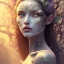 Placeholder: Portrait of beautiful girl, plant, metal, feathers, Dryad, fae, sidhe, ominous, nature, plants, wildflower, facepaint, dnd character portrait, intricate, oil on canvas, masterpiece, expert, insanely detailed, 4k resolution, retroanime style, cute big circular reflective eyes, cinematic smooth, intricate detail , soft smooth lighting, soft pastel colors, painted Renaissance style,bokeh, 800mm lens