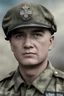 Placeholder: facial portrait - Band of Brothers, Technical Sergeant Donald Malarkey, WWII camouflage battle dress uniform, Professional quality full color photography by Ansel Adams - 4k UHD, Ultra-realistic, Hyper realistic, Photorealistic, Realistic, absolute Reality