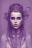 Placeholder: Danish singer MØ face,Abstract steampunk, purple tones,