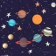 Placeholder: stars, planets, ships, space