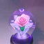 Placeholder: transparent multicolor crystal rose