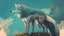 Placeholder: ghibli style, wolf