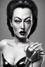 Placeholder: Joan Crawford as evil queen in black leather, busty, cleavage, dominatrix, curvy, angry, stern look. unreal 5, octane render, cinema4d, dynamic lighting, dramatic lighting, 4k, redshift render, highly detailed, hyper realistic,anthropomorphic