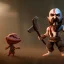 Placeholder: Cute baby video game god of war krotos, holding axe, mytology, 8k resulation, cinematic, cinema4d, hyper detailed, cinamtic lighting, octane render, unreal engine 5, realistic