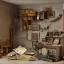 Placeholder: Diorama with old stuff in a room