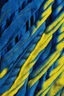 Placeholder: image woven from blue silk and yellow velvet strips