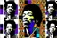 Placeholder: A digital collage mosaic of Jimi Hendrix, combining different stages of his life and career. The mosaic features scenes from his early life, iconic performances, and creative process. Early life is represented in black and white photography style, iconic performances in psychedelic art, and the creative process in surrealism. These different art styles blend together to form a cohesive mosaic image of Jimi Hendrix’s face, symbolizing the integration of his life experiences into his identity as a