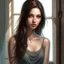 Placeholder: pretty girl, aged 17, brunette, conventionally attractive, realism, skinny, hourglass