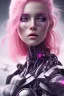 Placeholder: cyborg, pink hair,seven , perfekt eye, real, dream