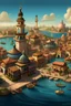 Placeholder: Portrait of Tortuga city by Disney