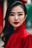 Placeholder: Asian women in red