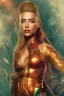 Placeholder: portrait head Amber Heard Aquaman red dress in the green sea