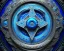 Placeholder: a glowing blue hourglass, realistic, meticulously detailed, intricately detailed