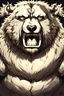 Placeholder: Portrait of a humanoid muscular bear crossed with zoro from the one piece anime