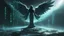 Placeholder: matrix codes and the back ground of the angels with wings siting monolith made of tiberium crystals