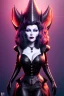 Placeholder: Mae West as evil queen in black leather, leather, busty, cleavage, angry, stern look. character design by cory loftis, fenghua zhong, ryohei hase, ismail inceoglu and ruan jia. unreal engine 5, artistic lighting, highly detailed, photorealistic, fantasy