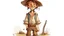 Placeholder: fantasy illustration of a cute but very poor country boy. He is 10 years old ,his clothes are torn, but he looks happy.