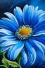 Placeholder: blue daisy flower painting