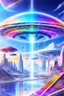 Placeholder: Ufos rainbow, futuriste ultra moderne,stairway to heaven,crystal very beautiful city