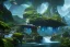 Placeholder: Art by Dylan cole and Eddie mendoza and darek zabrocki, Avatar concept art, pandora, hovering island with waterfall, magnificent landscape, ultra-wide angle, ultra realistic, digital painting, 8 k uhd, dynamic lighting, beautiful, sharp focus, ultra detailed, concept art