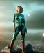 Placeholder: Ultra Realistic retro sci-fi 1960 scene, waist up view portrait, blonde woman, sweet young Marilyn Monroe face, perfect iris, tight latex coat, Strange planet background, Retro sci-fi tight style, sphere dron, fog, rain, soft color, highly detailed, unreal engine 5, ray tracing, RTX, lumen lighting, ultra detail, volumetric lighting, 3d, finely drawn, high definition, high resolution.