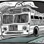 Placeholder: bus by jim woodring in cartoon style